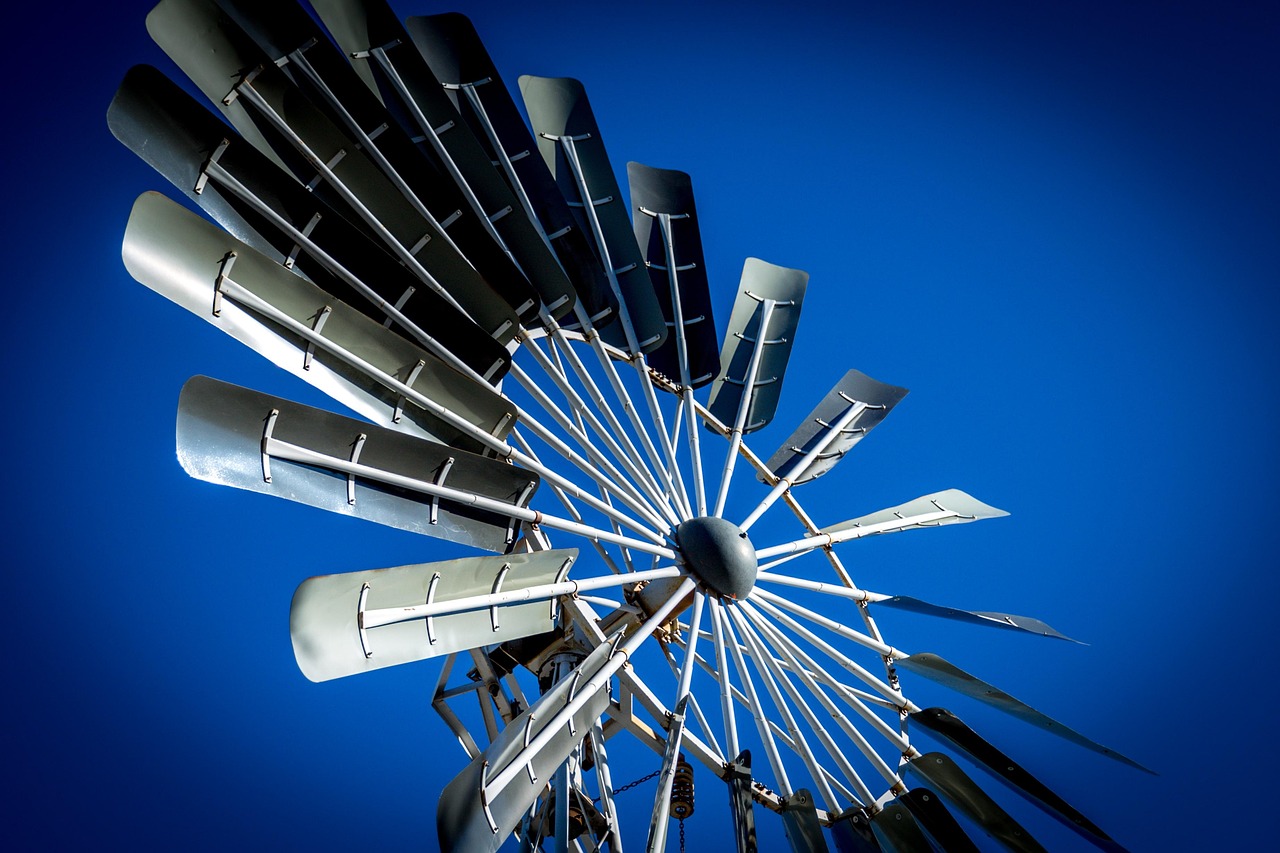 windmill, farm, energy, wind, power, nature, sky, electricity, pump, generator, renewable, turbine, environment, farming, countryside, blue energy, blue farm