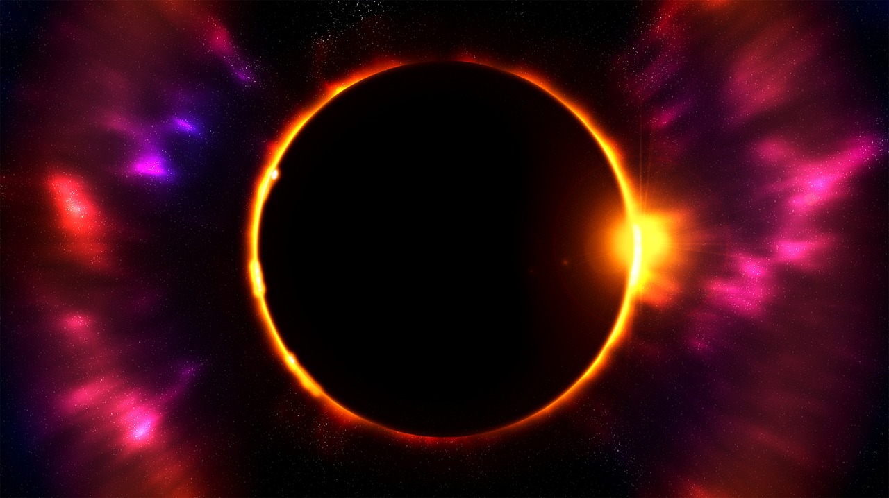 eclipse, fantasy, sun, solar, universe, nature, astronomy