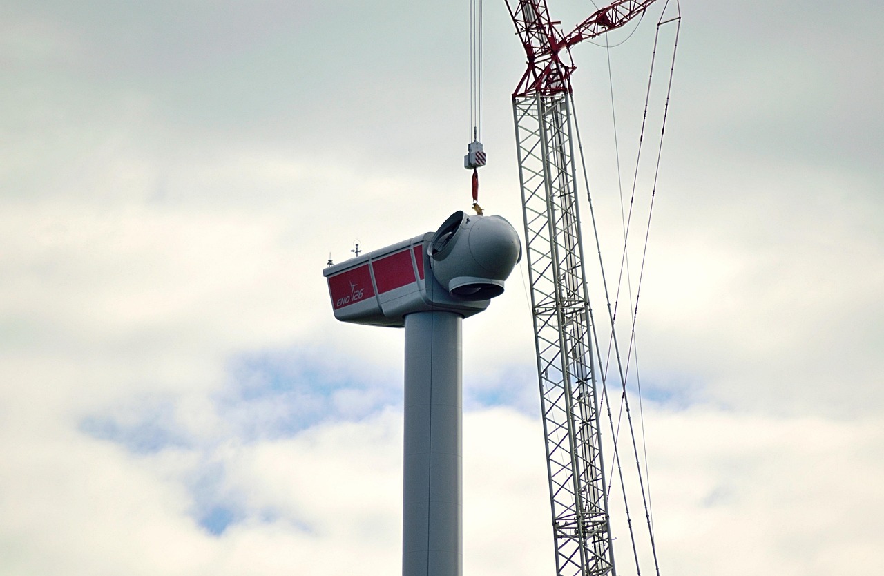 pinwheels, windmill, construction site, green electricity, wind power, wind turbine