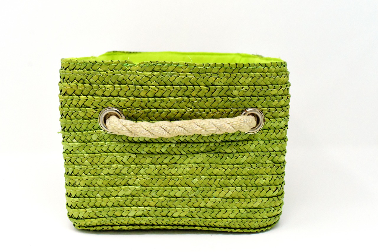 basket, storage, coloured, green, colorful, store
